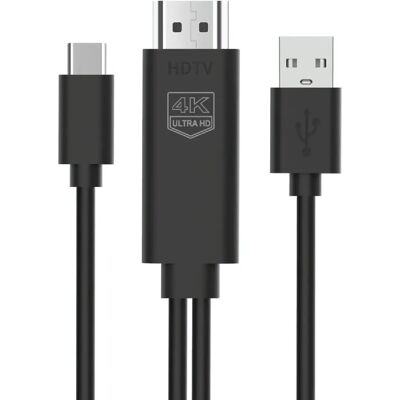 Câble HDTV USB-C 4K 30Hz Pour PC Téléphone TV Projecteur Haute Définition YONIS - Publicité Câble HDTV USB-C 4K 30Hz Pour PC Téléphone TV Projecteur Haute Définition YONIS - Publicité