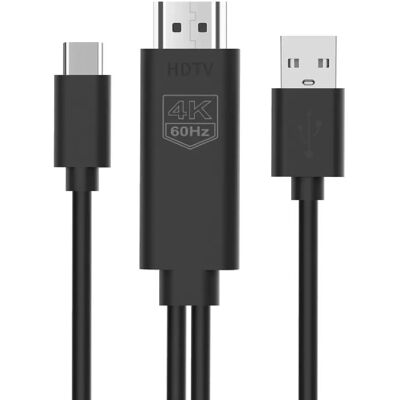 Câble HDTV USB-C 4K 60Hz Pour Connexion PC Mobile Vers TV Haute Définition YONIS - Publicité Câble HDTV USB-C 4K 60Hz Pour Connexion PC Mobile Vers TV Haute Définition YONIS - Publicité