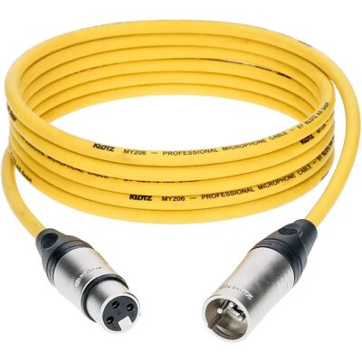 Câble M1 Pro XLR mâle/femelle jaune, 2m Klotz - Publicité Câble M1 Pro XLR mâle/femelle jaune, 2m Klotz - Publicité
