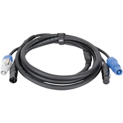 Câble hybride DAP Audio FP21 - Power Pro & XLR 5 pin - DMX / Power 3 m - Publicité Câble hybride DAP Audio FP21 - Power Pro & XLR 5 pin - DMX / Power 3 m - Publicité