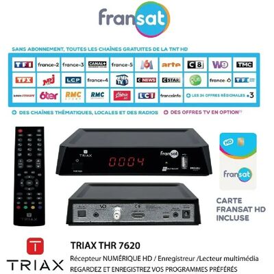 Triax Récepteur Satellite HD FRANSAT THR 7620 - Publicité Triax Récepteur Satellite HD FRANSAT THR 7620 - Publicité