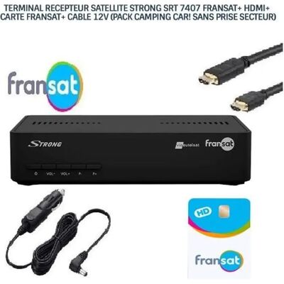 Récepteur satellite STRONG SRT 7407 FRANSAT+ HDMI pack camping-car - Publicité Récepteur satellite STRONG SRT 7407 FRANSAT+ HDMI pack camping-car - Publicité