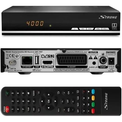 Strong SRT 7007 Décodeur Satellite HD Free to Air noir - Publicité Strong SRT 7007 Décodeur Satellite HD Free to Air noir - Publicité