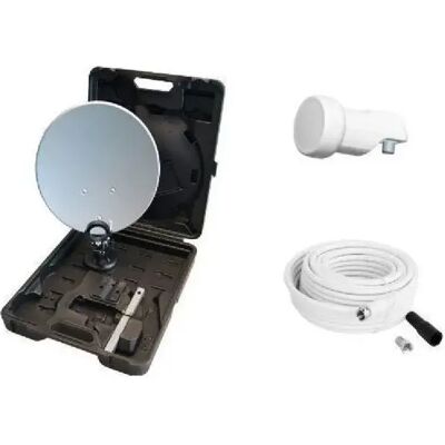 Opticum Mallette satellite camping antena 35cm LNB simple ventouse 10m - Publicité Opticum Mallette satellite camping antena 35cm LNB simple ventouse 10m - Publicité