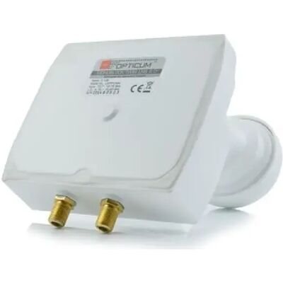 LNB Monobloc Twin OPTICUM 6° Double tête 2 sorties Bruit 0,1dB - Publicité LNB Monobloc Twin OPTICUM 6° Double tête 2 sorties Bruit 0,1dB - Publicité