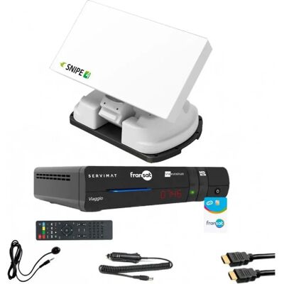 Antenne Automatique Selfsat SNIPE4 Démodulateur FRANSAT HD 12V Blanc - Publicité Antenne Automatique Selfsat SNIPE4 Démodulateur FRANSAT HD 12V Blanc - Publicité