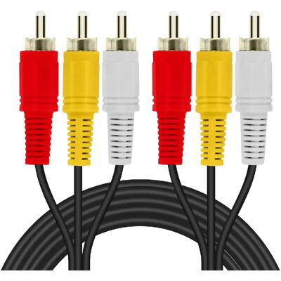 LinQ Câble Vidéo 3 RCA - 5m Noir - Publicité LinQ Câble Vidéo 3 RCA - 5m Noir - Publicité