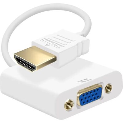 Avizar - HDMI to VGA - Blanc - 20 cm - Adaptateur - Publicité Avizar - HDMI to VGA - Blanc - 20 cm - Adaptateur - Publicité