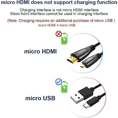 Yonis Câble HDMI vers Micro HDMI - 1,8 m - Noir - Publicité Yonis Câble HDMI vers Micro HDMI - 1,8 m - Noir - Publicité