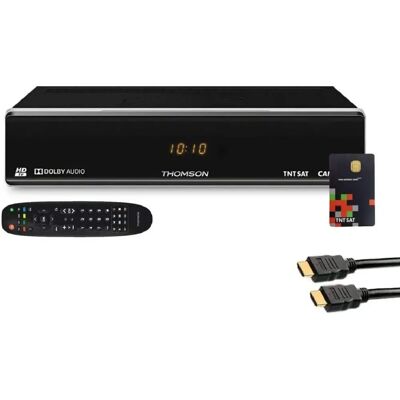 Thomson Récepteur Tv Satellite Hd + Carte D'accès Tntsat V6 + Câble Hdmi - Publicité Thomson Récepteur Tv Satellite Hd + Carte D'accès Tntsat V6 + Câble Hdmi - Publicité