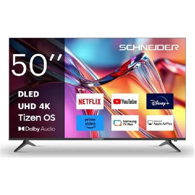 Schneider 50A2T - TV QLED Smart TV Tizen - 50" 4K UHD - HDR - Publicité Schneider 50A2T - TV QLED Smart TV Tizen - 50" 4K UHD - HDR - Publicité
