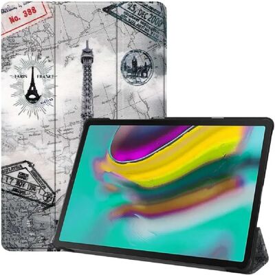 Etui en cuir synthétique pour Samsung Galaxy Tab S5e - Mode veille automatique - Publicité Etui en cuir synthétique pour Samsung Galaxy Tab S5e - Mode veille automatique - Publicité