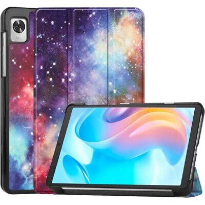Housse en Simili Cuir Ciel Étoilé pour Realme Pad Mini - Publicité Housse en Simili Cuir Ciel Étoilé pour Realme Pad Mini - Publicité