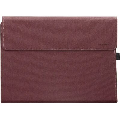Coque en Cuir Écologique Rouge pour Surface Pro 9/11 d'Avizar avec Support - Publicité Coque en Cuir Écologique Rouge pour Surface Pro 9/11 d'Avizar avec Support - Publicité