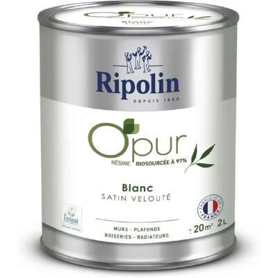 Peinture Satin Velouté Blanche RIPOLIN - Murs, Boiseries & Radiateurs - Publicité Peinture Satin Velouté Blanche RIPOLIN - Murs, Boiseries & Radiateurs - Publicité