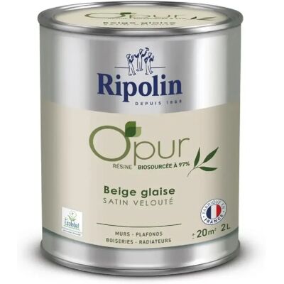 Peinture radiateurs RIPOLIN Beige Glaise Satin Velouté - 2L - Publicité Peinture radiateurs RIPOLIN Beige Glaise Satin Velouté - 2L - Publicité