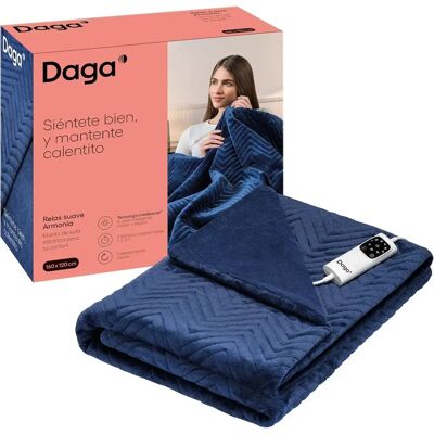 Couverture Chauffante Daga RELAX 160 x 120 cm Bleu 100 % polyester - Publicité Couverture Chauffante Daga RELAX 160 x 120 cm Bleu 100 % polyester - Publicité