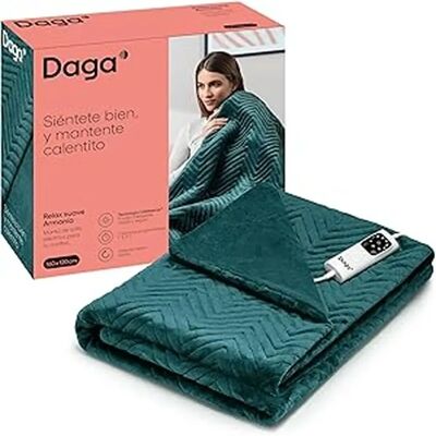 Couverture Chauffante Daga RELAX 160 x 120 cm Vert 100 % polyester - Publicité Couverture Chauffante Daga RELAX 160 x 120 cm Vert 100 % polyester - Publicité