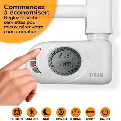Hjm Sèche-serviette sans fluide NOOR750 750W - Publicité Hjm Sèche-serviette sans fluide NOOR750 750W - Publicité