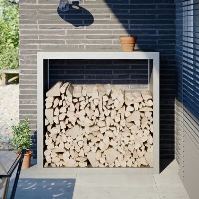 Étagère à bois vidaXL 100x40x100 cm Acier inoxydable - Stockage de bois - Publicité Étagère à bois vidaXL 100x40x100 cm Acier inoxydable - Stockage de bois - Publicité