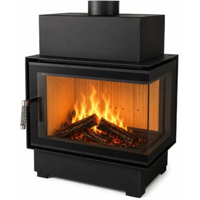 Insert à bois NORDFLAM - ROTEN 10 kW vitre d'angle droit - - Publicité Insert à bois NORDFLAM - ROTEN 10 kW vitre d'angle droit - - Publicité
