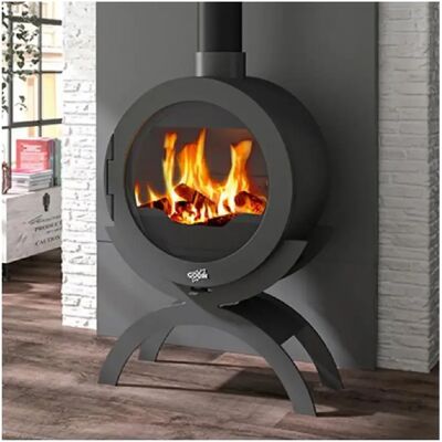 Godin Poêle à bois en fonte 10 kW - Publicité Godin Poêle à bois en fonte 10 kW - Publicité