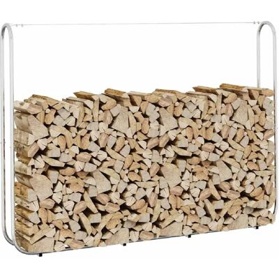 Vidaxl Portant bois de chauffage 200x25x150 cm - Argenté - Publicité Vidaxl Portant bois de chauffage 200x25x150 cm - Argenté - Publicité