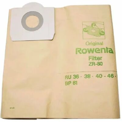 Rowenta Sac aspirateur papier Bully ZR80 - Lot de 5 - Publicité Rowenta Sac aspirateur papier Bully ZR80 - Lot de 5 - Publicité