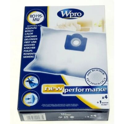 Rowenta Sacs d’aspirateur microfibres - Lot de 4 - Publicité Rowenta Sacs d’aspirateur microfibres - Lot de 4 - Publicité