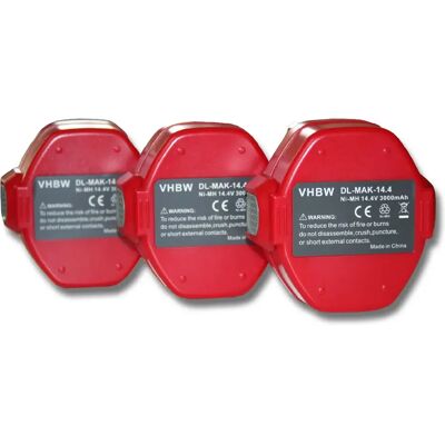 VHBW - 3x Batterie NiMH 3000mAh 14,4V compatible avec outils - Publicité VHBW - 3x Batterie NiMH 3000mAh 14,4V compatible avec outils - Publicité