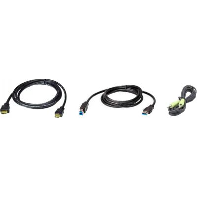 Aten 2L-7D02UHX3 Kit de cable USB HDMI Audio 1,8m - Publicité Aten 2L-7D02UHX3 Kit de cable USB HDMI Audio 1,8m - Publicité