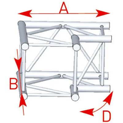 ASZ 22 Angle structure carré 2 départs 90 degrés 0,50m x 0,50m ASD - Publicité ASZ 22 Angle structure carré 2 départs 90 degrés 0,50m x 0,50m ASD - Publicité