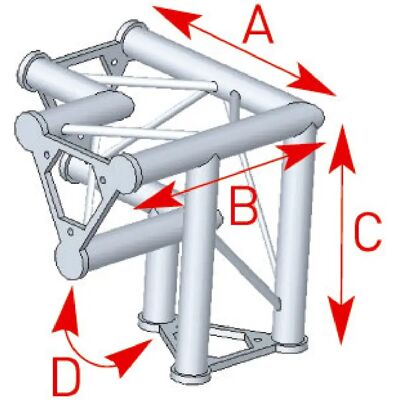 ASD 32 Angle structure triangulaire vertical 3 départs pied gauche 90 degrés 0,40m x 0,40m x 0,40m ASD - Publicité ASD 32 Angle structure triangulaire vertical 3 départs pied gauche 90 degrés 0,40m x 0,40m x 0,40m ASD - Publicité