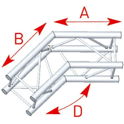 ASZ 25 Angle structure carrée 2 départs 135 degrés 0,50m x 0,50m ASD - Publicité ASZ 25 Angle structure carrée 2 départs 135 degrés 0,50m x 0,50m ASD - Publicité