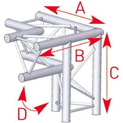 ASX 32 FC Angle structure triangulaire 3 départs 90 degrés pied droit 0,50m x 0,50m x 0,50m ASD - Publicité ASX 32 FC Angle structure triangulaire 3 départs 90 degrés pied droit 0,50m x 0,50m x 0,50m ASD - Publicité