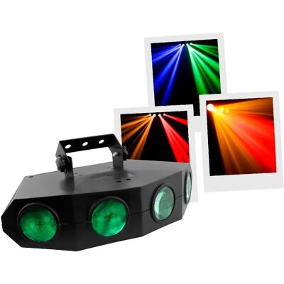 Boomtone dj Jeu de lumière LED multifaisceaux Quattro Moon - Publicité Boomtone dj Jeu de lumière LED multifaisceaux Quattro Moon - Publicité