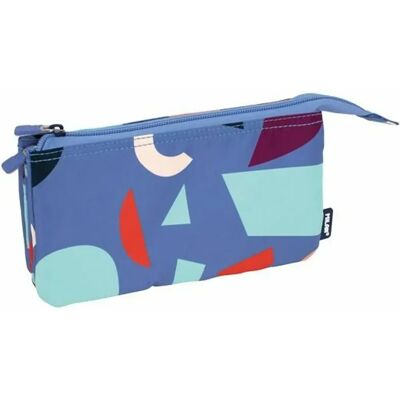 Trousse scolaire Milan Animaux Bleus - Type école - Publicité Trousse scolaire Milan Animaux Bleus - Type école - Publicité