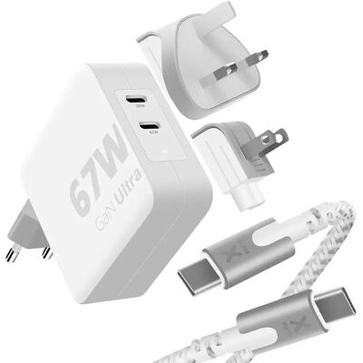 Chargeur de Voyage Universel Xtorm XVC2067 Blanc 67W - Publicité Chargeur de Voyage Universel Xtorm XVC2067 Blanc 67W - Publicité