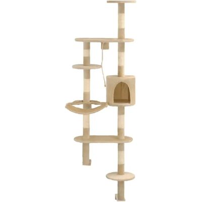 Arbre à chat mural avec niche - 194cm - Publicité Arbre à chat mural avec niche - 194cm - Publicité