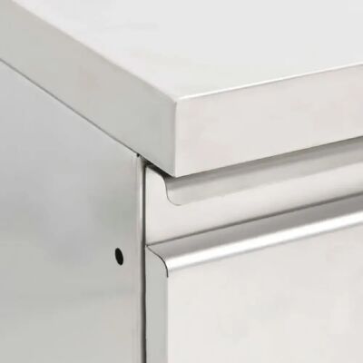 HelloShop26 Armoire de Cuisine en Acier Inoxydable 96cm avec 2 Tiroirs - Meuble de Cuisine - Publicité HelloShop26 Armoire de Cuisine en Acier Inoxydable 96cm avec 2 Tiroirs - Meuble de Cuisine - Publicité