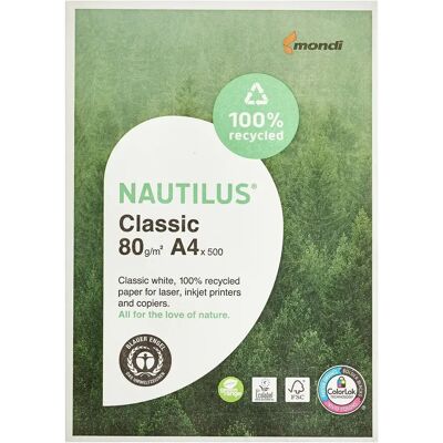Papier d'imprimante Nautilus NT-80-A4 - A4, 80g/m², 500 feuilles - Publicité Papier d'imprimante Nautilus NT-80-A4 - A4, 80g/m², 500 feuilles - Publicité