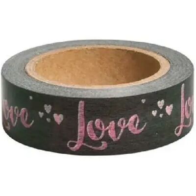 Rayher Washi Tape Love Taupe - Publicité Rayher Washi Tape Love Taupe - Publicité
