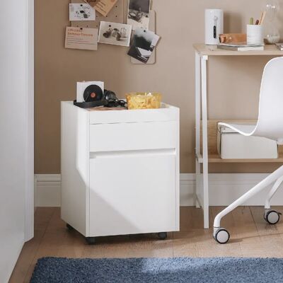 SoBuy Table de chevet FBT121-W Blanc - Publicité SoBuy Table de chevet FBT121-W Blanc - Publicité