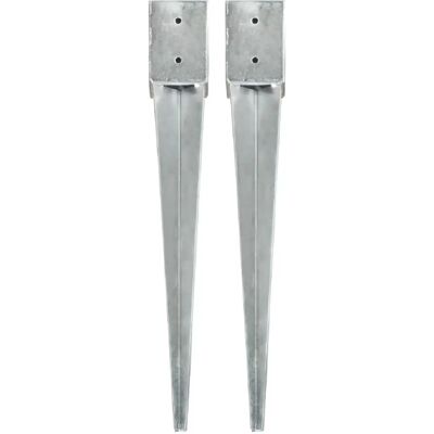 vidaXL Piques de terre 2 pcs Argent - Ground Spikes - Publicité vidaXL Piques de terre 2 pcs Argent - Ground Spikes - Publicité