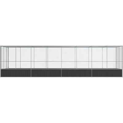 Helloshop26 Volière cage à oiseaux avec extension argenté 832 x 207 x 212 cm acier Argent 02_0045664 - Publicité Helloshop26 Volière cage à oiseaux avec extension argenté 832 x 207 x 212 cm acier Argent 02_0045664 - Publicité