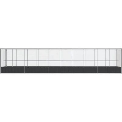 Helloshop26 Volière cage à oiseaux avec extension argenté 1039 x 207 x 212 cm acier Argent 02_0045643 - Publicité Helloshop26 Volière cage à oiseaux avec extension argenté 1039 x 207 x 212 cm acier Argent 02_0045643 - Publicité