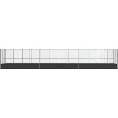 Helloshop26 Volière cage à oiseaux avec extension argenté 1246 x 207 x 212 cm acier Argent 02_0045648 - Publicité Helloshop26 Volière cage à oiseaux avec extension argenté 1246 x 207 x 212 cm acier Argent 02_0045648 - Publicité