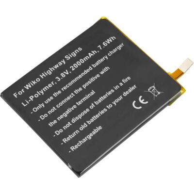 Avizar Batterie Intégrée pour Wiko Highway Signs 3,8V 2000mAh Li-Polymère Noir - Publicité Avizar Batterie Intégrée pour Wiko Highway Signs 3,8V 2000mAh Li-Polymère Noir - Publicité