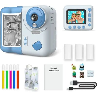 Avizar Appareil Photo 48 MP Instakid pour Enfant avec Impression et Filtres Blanc / Bleu - Publicité Avizar Appareil Photo 48 MP Instakid pour Enfant avec Impression et Filtres Blanc / Bleu - Publicité