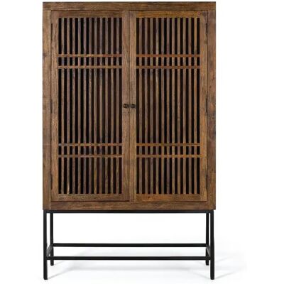 Giner y colomer Armoire acacia et métal - Brun - Publicité Giner y colomer Armoire acacia et métal - Brun - Publicité